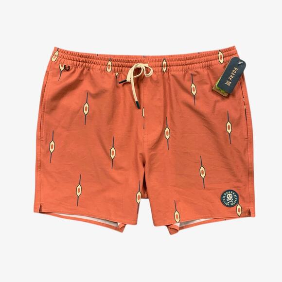 Roark Swim Shorts Mens XL Saffron Hemp Blend Shorey 16 in Palisades Tahoe Beach - Picture 1 of 11